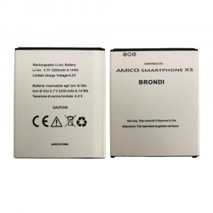 Battery for Brondi Amico Smartphone XS 3.7V 2200mAh 8.14Wh