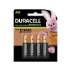 4 BATTERIES DURACELL RECHARGEABLE AA 2500 mAh RECHARGE ULTRA