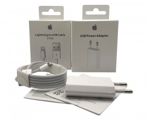 Caricabatteria Originale 5W USB + Cavo Lightning USB 1m per iPhone 5c A1532