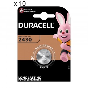 10 Batteries Duracell 2430 Coin Specialty 3V Lithium DL/CR 2430