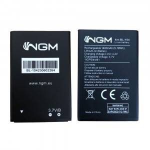 Batterie BL-104 pour NGM Facile Ego+ Più Plus 1400mAh